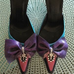 Chanel art deco mules